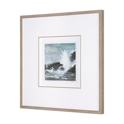 Mercana - Stormy Coast V by Mercana Studio a Hand Embellished Framed Art Print Matted under Glass - 15611 view 2