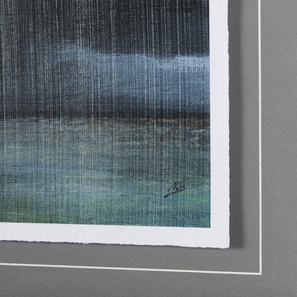 Mercana - Stormy Skys II by Mercana Studio a Hand Embellished Textured Framed Art Print Matted under Glass - 14699 view 6