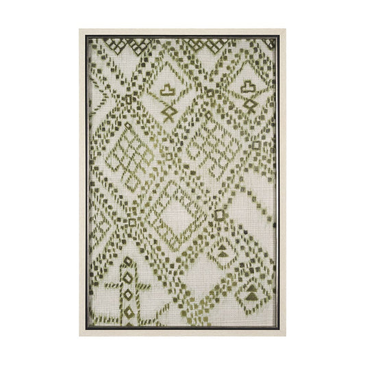 Mercana - Story Teller I Olive by Mercana Studio a Hand Embelished Textured Framed Art Print - 15186 view 1