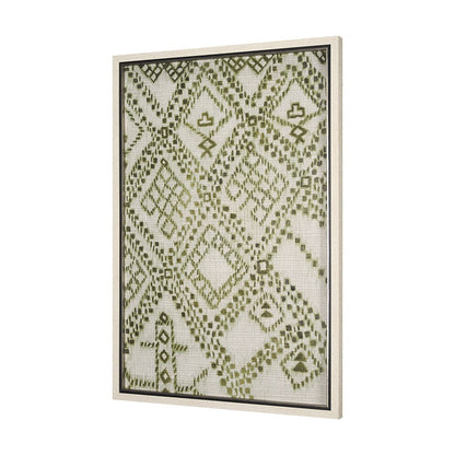 Mercana - Story Teller I Olive by Mercana Studio a Hand Embelished Textured Framed Art Print - 15186 view 2