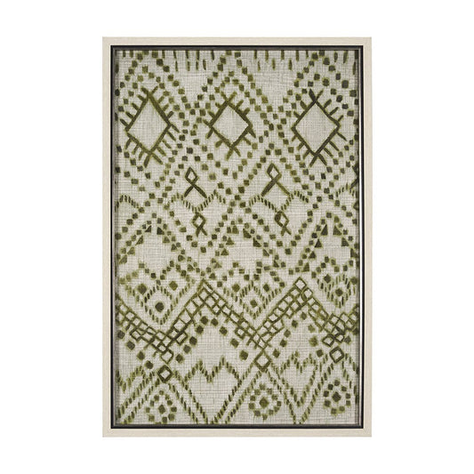 Mercana - Story Teller II Olive by Mercana Studio a Hand Embelished Textured Framed Art Print - 15187 view 1