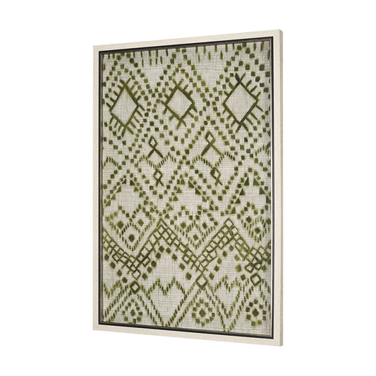 Mercana - Story Teller II Olive by Mercana Studio a Hand Embelished Textured Framed Art Print - 15187 view 2