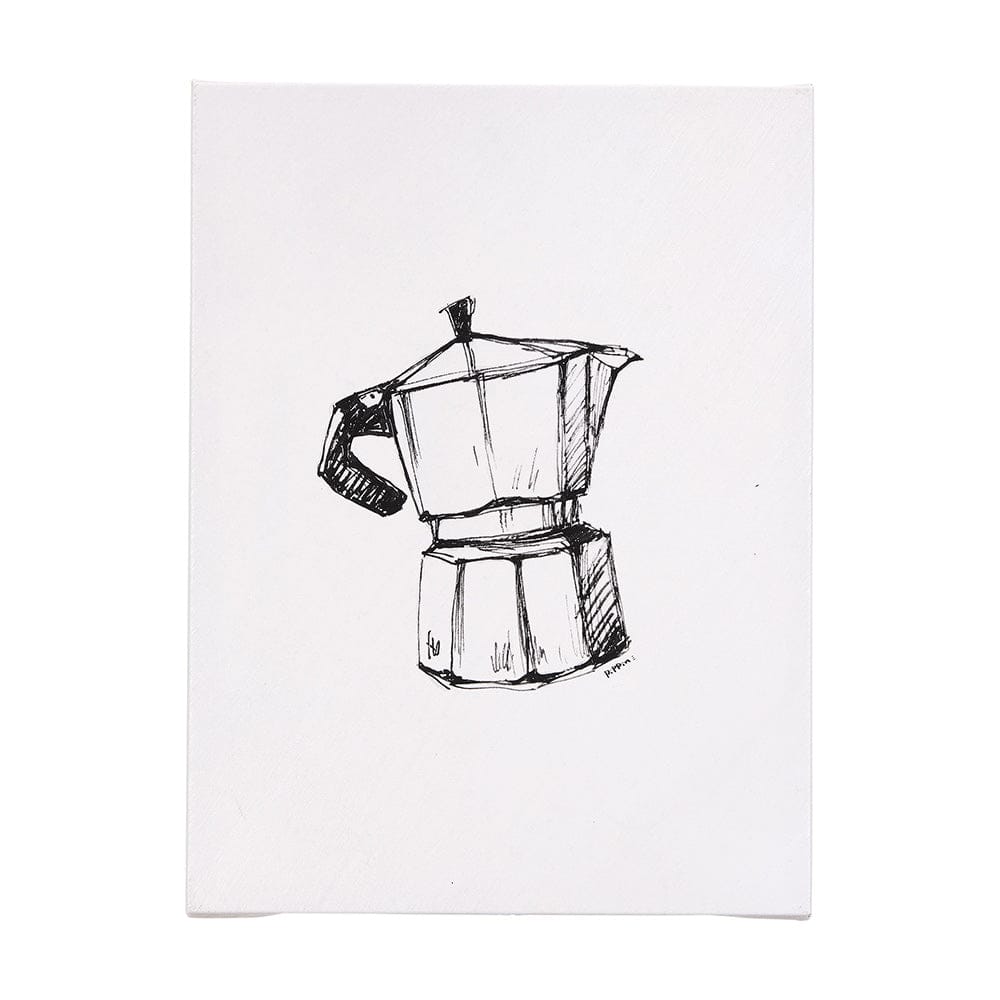 Mercana - Stove Top Espresso Maker by Mercana Studio a Hand Embellished Textured Canvas - 102435-L view 1