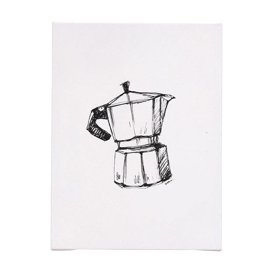 Mercana - Stove Top Espresso Maker by Mercana Studio a Hand Embellished Textured Canvas - 102435-S view 1