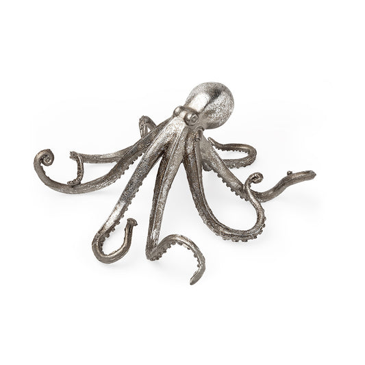 Mercana - Strafford Medium 13L x 7W Silver Resin Octopus - 57388 view 1