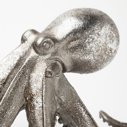Mercana - Strafford Medium 13L x 7W Silver Resin Octopus - 57388 view 6