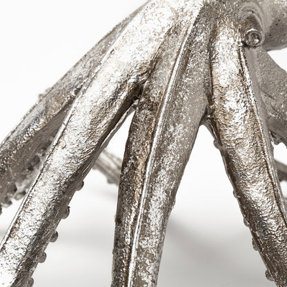 Mercana - Strafford Medium 13L x 7W Silver Resin Octopus - 57388 view 7