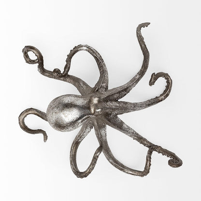 Mercana - Strafford Small 10L x 9W Silver Resin Octopus - 57387 view 5