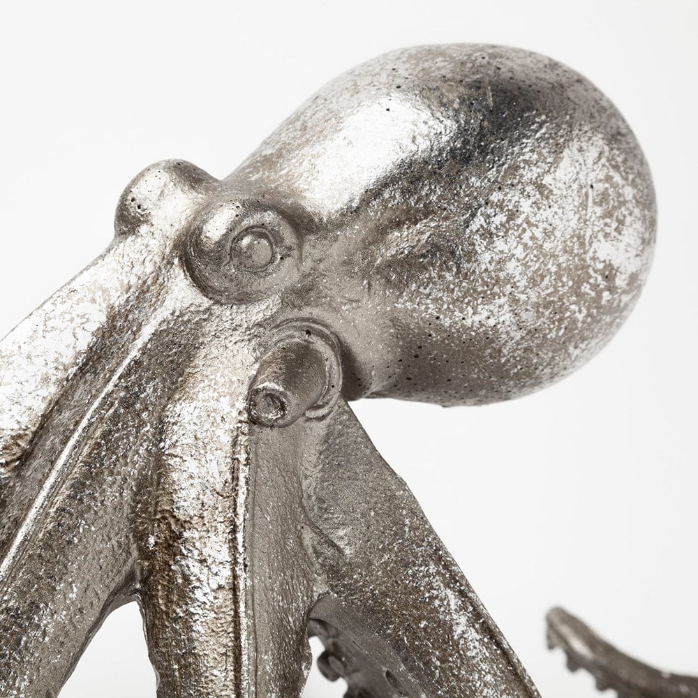 Mercana - Strafford Small 10L x 9W Silver Resin Octopus - 57387 view 6