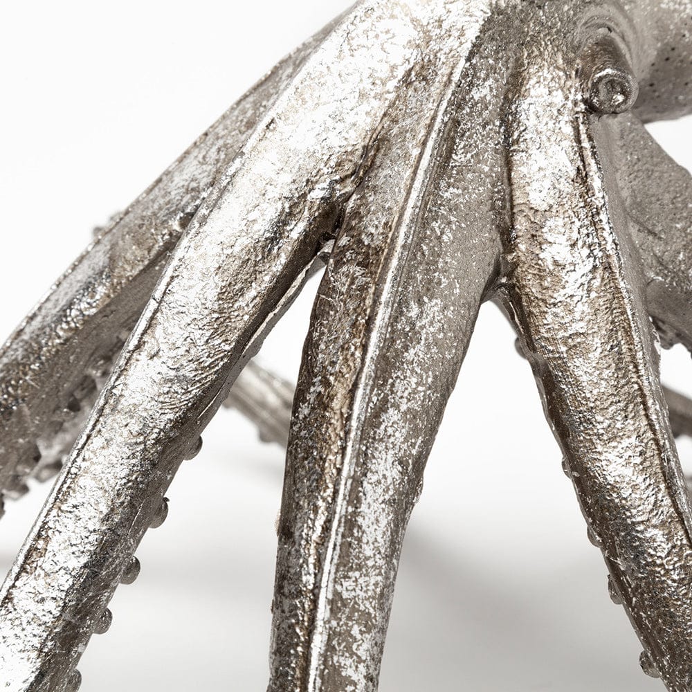 Mercana - Strafford Small 10L x 9W Silver Resin Octopus - 57387 view 7