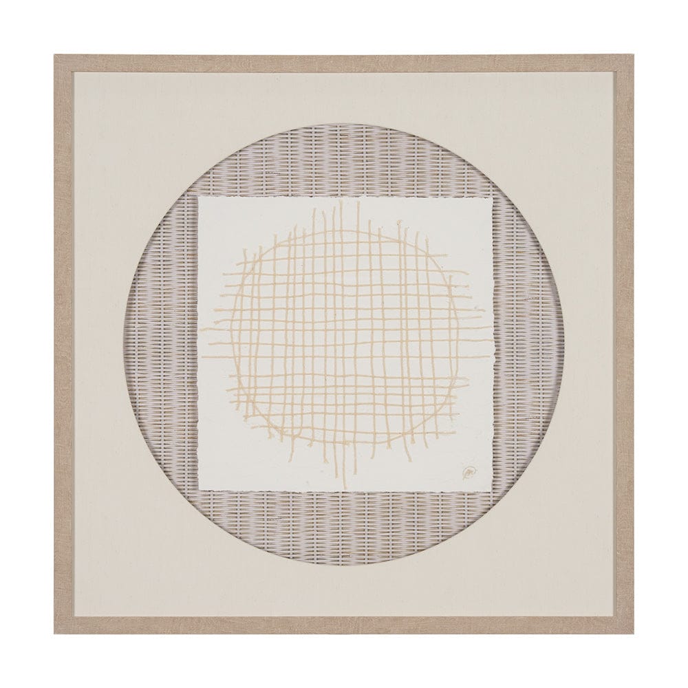 Mercana - String Net I by Studio M a handmade Original Framed 3D Textured Artwork under Glass - 15147 view 1