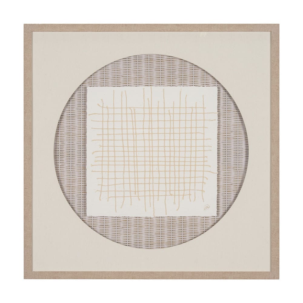 Mercana - String Net II by Studio M a handmade Original Framed 3D Textured Artwork under Glass - 15148 view 1