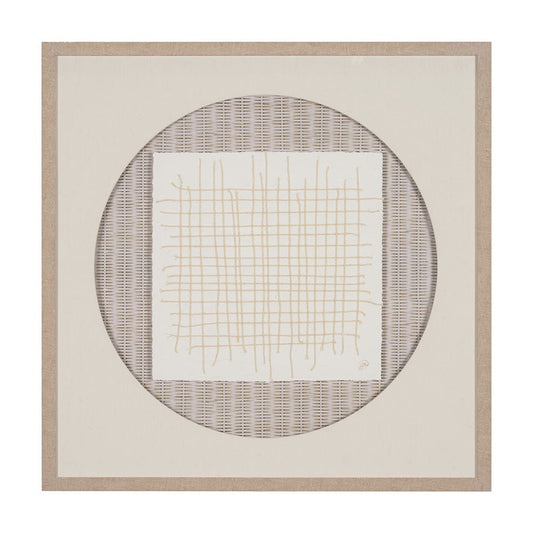 Mercana - String Net II by Studio M a handmade Original Framed 3D Textured Artwork under Glass - 15148 view 1