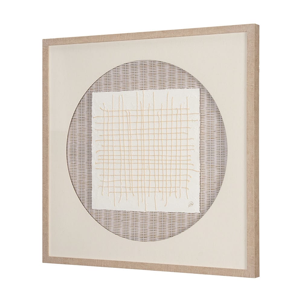 Mercana - String Net II by Studio M a handmade Original Framed 3D Textured Artwork under Glass - 15148 view 2