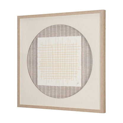 Mercana - String Net II by Studio M a handmade Original Framed 3D Textured Artwork under Glass - 15148 view 2