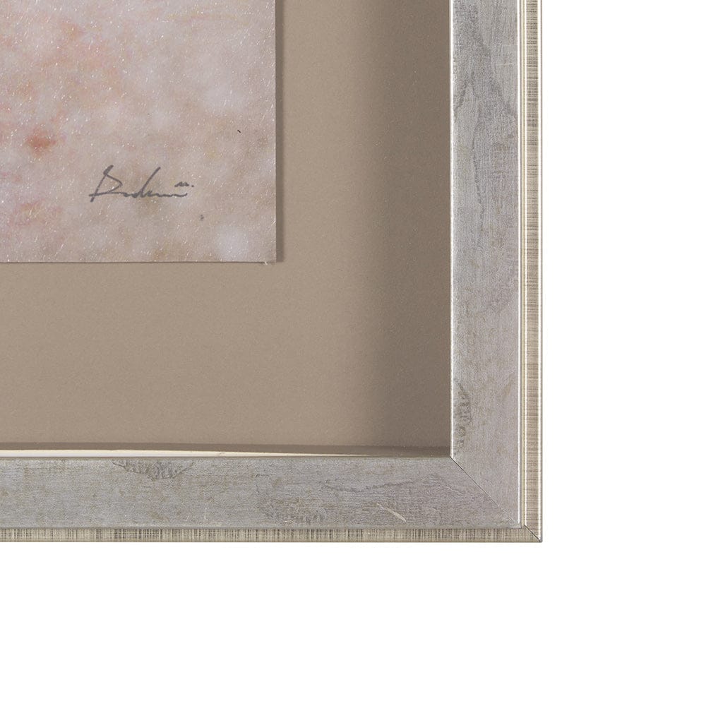 Mercana - Subtle Florals I by Mercana Studio a Hand Embelished Textured Framed Art Print Matted under Glass - 15446 view 3