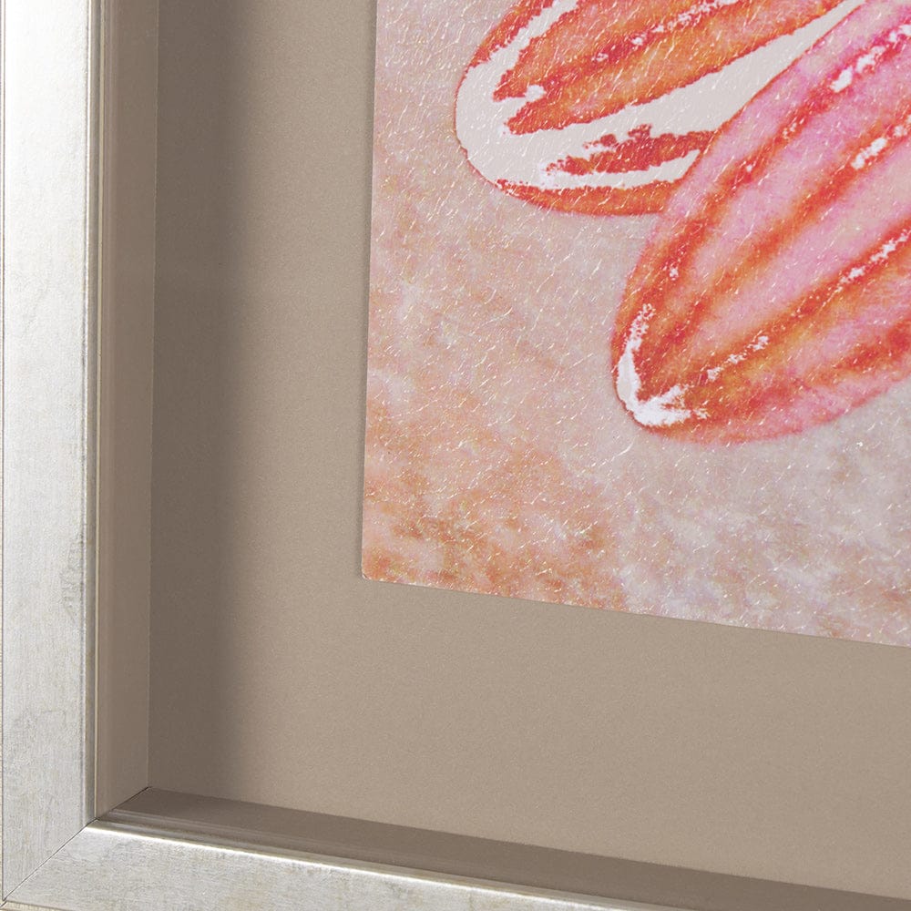 Mercana - Subtle Florals II by Mercana Studio a Hand Embelished Textured Framed Art Print Matted under Glass - 15447 view 5