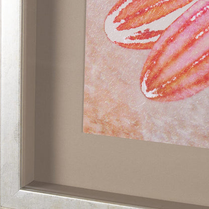 Mercana - Subtle Florals II by Mercana Studio a Hand Embelished Textured Framed Art Print Matted under Glass - 15447 view 5