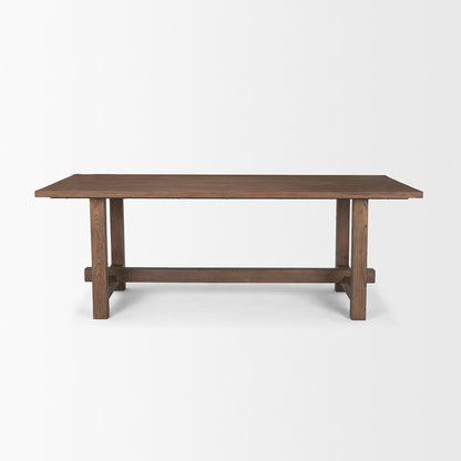 Mercana - Suke 84" Medium Brown Rectangular Oak Dining Table - 70873-AB view 2