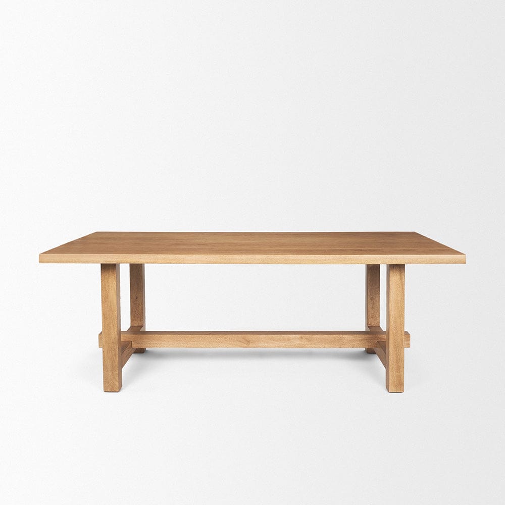 Mercana - Suke Rectangular Natural Wood Trestle Dining Table - 70872-AB view 2