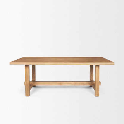 Mercana - Suke Rectangular Natural Wood Trestle Dining Table - 70872-AB view 2