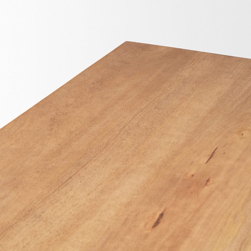 Mercana - Suke Rectangular Natural Wood Trestle Dining Table - 70872-AB view 5