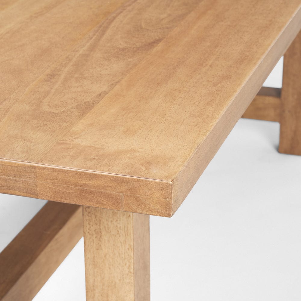 Mercana - Suke Rectangular Natural Wood Trestle Dining Table - 70872-AB view 6