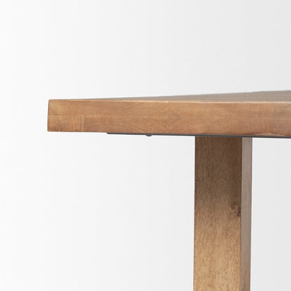 Mercana - Suke Rectangular Natural Wood Trestle Dining Table - 70872-AB view 7