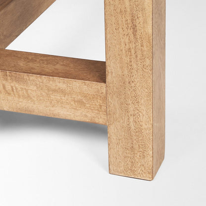 Mercana - Suke Rectangular Natural Wood Trestle Dining Table - 70872-AB view 8