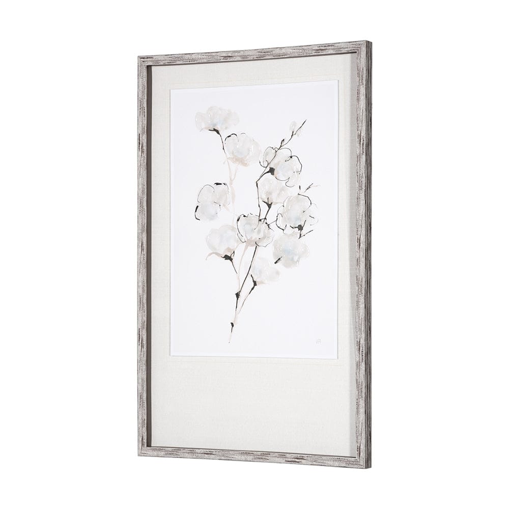 Mercana - Summer Cotton III by Chris Paschke a Hand Embellished Textured Framed Art Print Matted under Glass - 13423 view 3