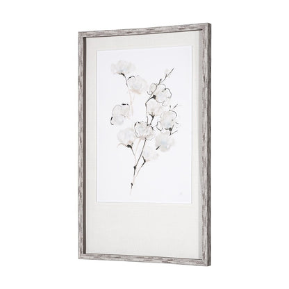 Mercana - Summer Cotton III by Chris Paschke a Hand Embellished Textured Framed Art Print Matted under Glass - 13423 view 3