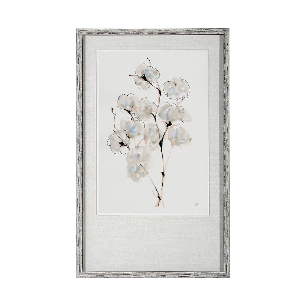 Mercana - Summer Cotton IV by Chris Paschke a Hand Embellished Textured Framed Art Print Matted under Glass - 13424 view 1