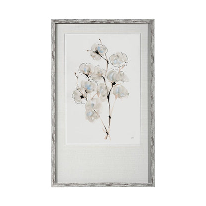 Mercana - Summer Cotton IV by Chris Paschke a Hand Embellished Textured Framed Art Print Matted under Glass - 13424 view 1