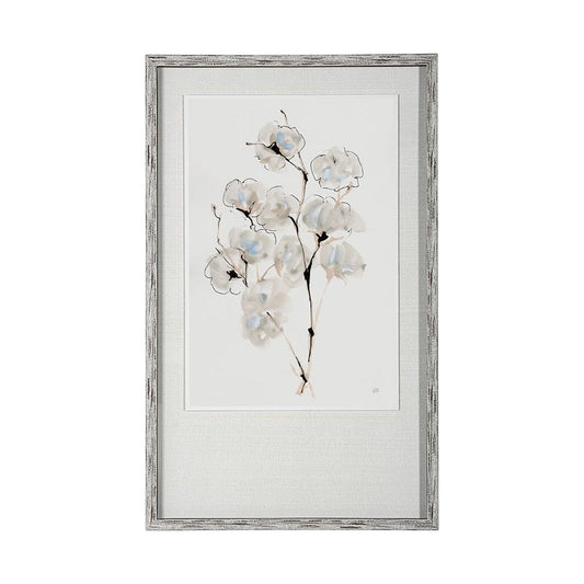 Mercana - Summer Cotton IV by Chris Paschke a Hand Embellished Textured Framed Art Print Matted under Glass - 13424 view 1