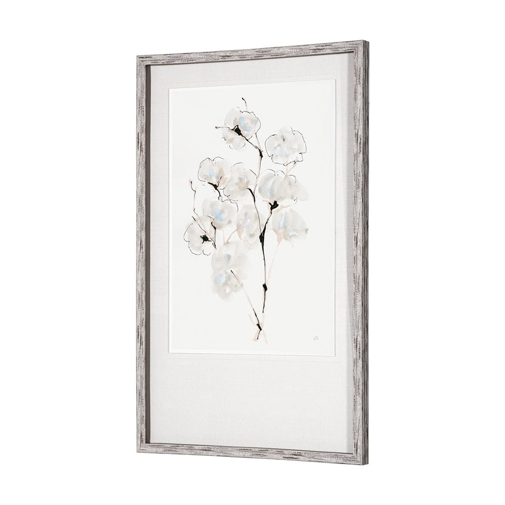 Mercana - Summer Cotton IV by Chris Paschke a Hand Embellished Textured Framed Art Print Matted under Glass - 13424 view 3