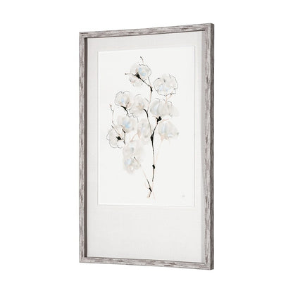 Mercana - Summer Cotton IV by Chris Paschke a Hand Embellished Textured Framed Art Print Matted under Glass - 13424 view 3