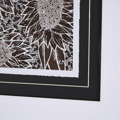 Mercana - Sunflower Fest I by Mercana Studio a Hand Embellished Textured Framed Art Print Matted under Glass - 15153 view 6