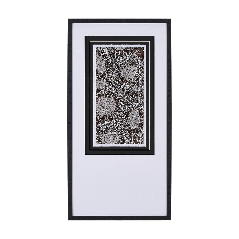 Mercana - Sunflower Fest II by Mercana Studio a Hand Embellished Textured Framed Art Print Matted under Glass - 15154 view 1