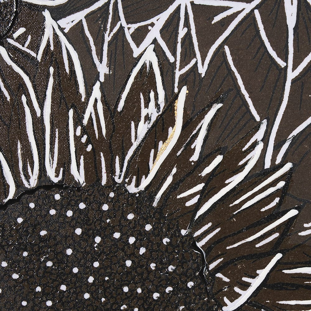 Mercana - Sunflower Fest VI by Mercana Studio a Hand Embellished Textured Framed Art Print - 15185 view 6