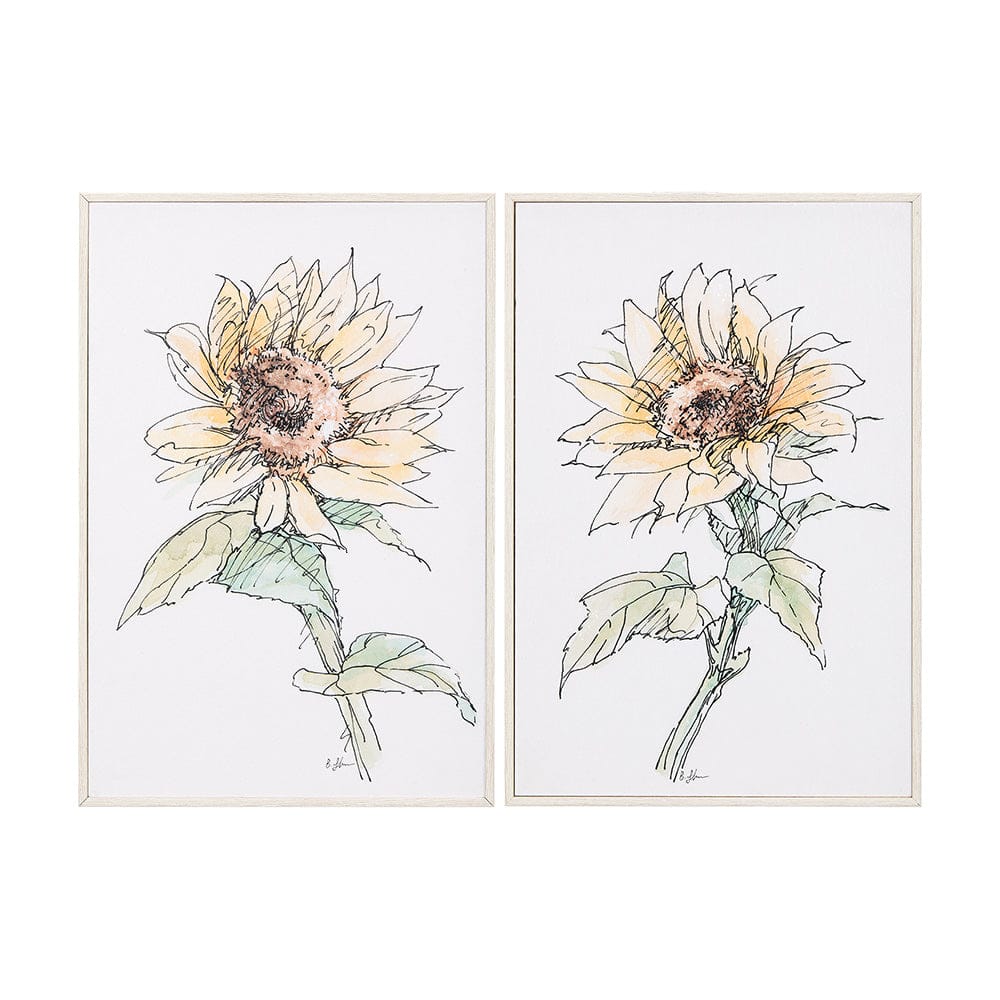 Mercana - Sunflower I by Mercana Studio a Hand Embellished Textured Framed Art Print - 13655 view 1