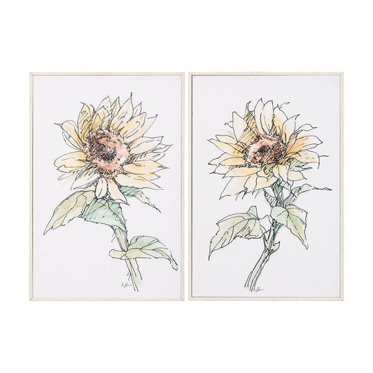 Mercana - Sunflower I by Mercana Studio a Hand Embellished Textured Framed Art Print - 13655 view 1