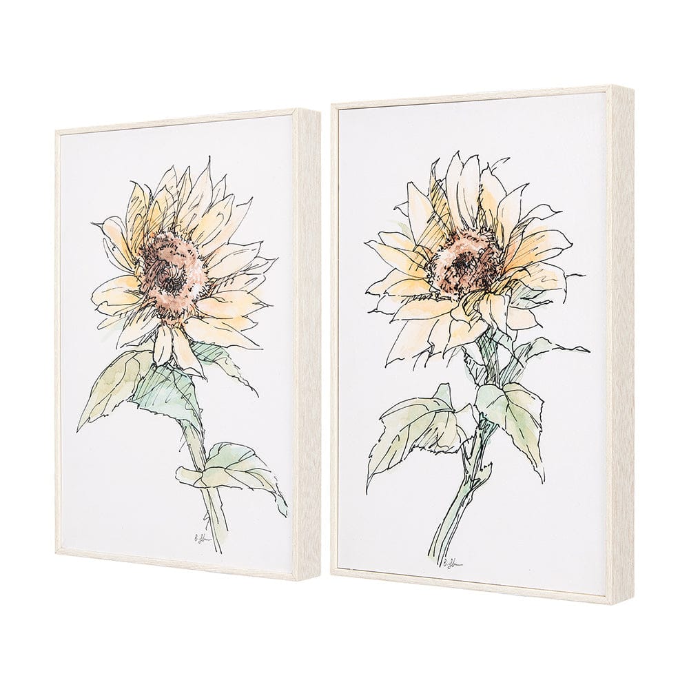 Mercana - Sunflower I by Mercana Studio a Hand Embellished Textured Framed Art Print - 13655 view 2