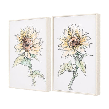 Mercana - Sunflower I by Mercana Studio a Hand Embellished Textured Framed Art Print - 13655 view 2