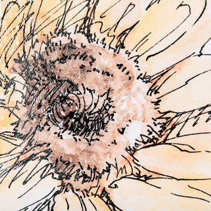 Mercana - Sunflower I by Mercana Studio a Hand Embellished Textured Framed Art Print - 13655 view 7