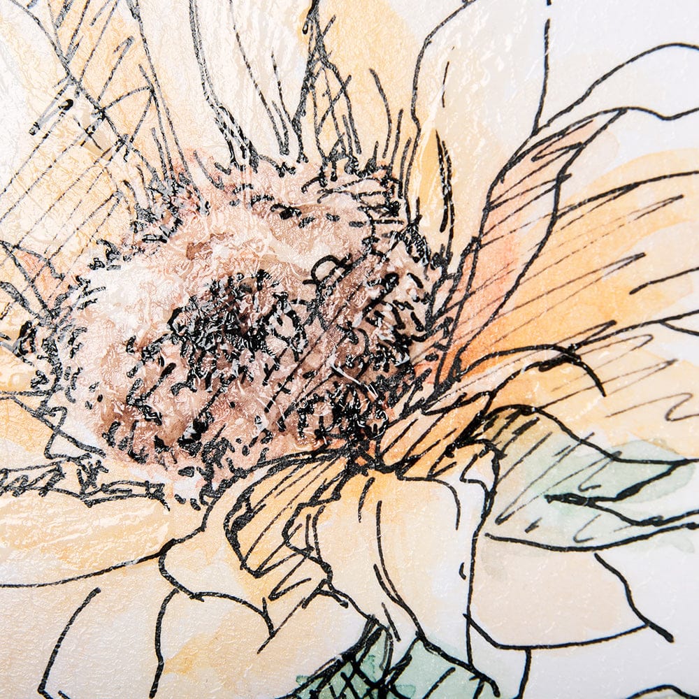 Mercana - Sunflower I by Mercana Studio a Hand Embellished Textured Framed Art Print - 13655 view 9