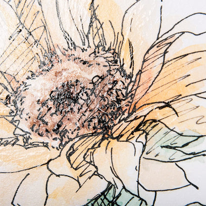 Mercana - Sunflower I by Mercana Studio a Hand Embellished Textured Framed Art Print - 13655 view 9
