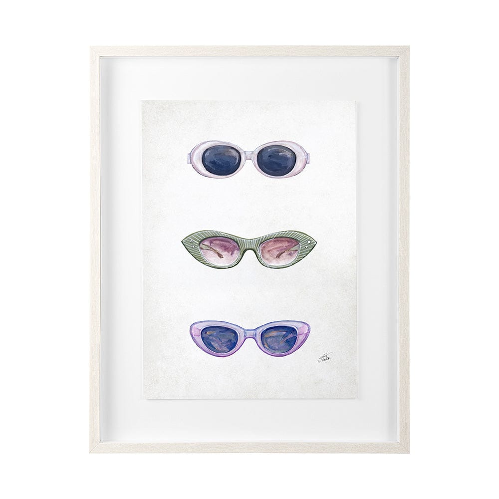 Mercana - Sunglass Collection I by Mercana Studio Hand Embellished Textured Framed Art Print Matted under Glas - 13955 view 1