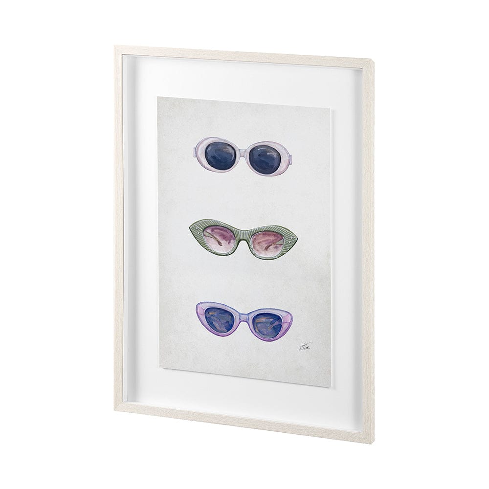 Mercana - Sunglass Collection I by Mercana Studio Hand Embellished Textured Framed Art Print Matted under Glas - 13955 view 2