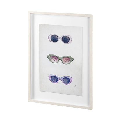 Mercana - Sunglass Collection I by Mercana Studio Hand Embellished Textured Framed Art Print Matted under Glas - 13955 view 2