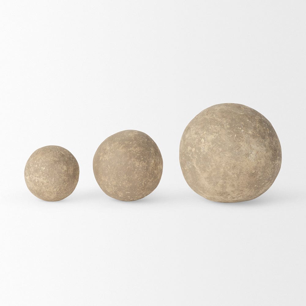 Mercana - Sunita Gray Paper Mache Orbs (Set of 3) - 70220 view 3